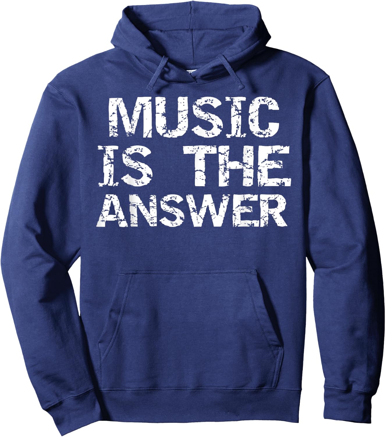 Music is the Answer Musical Quote Musician Music Teacher Hoodie - Hoodie | Navy
