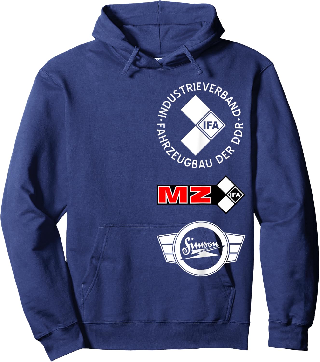 Simson IFA Suhl MZ ETZ TS ES DDR VEB Rocker Fun Gift , black Hoodie - Hoodie | Navy