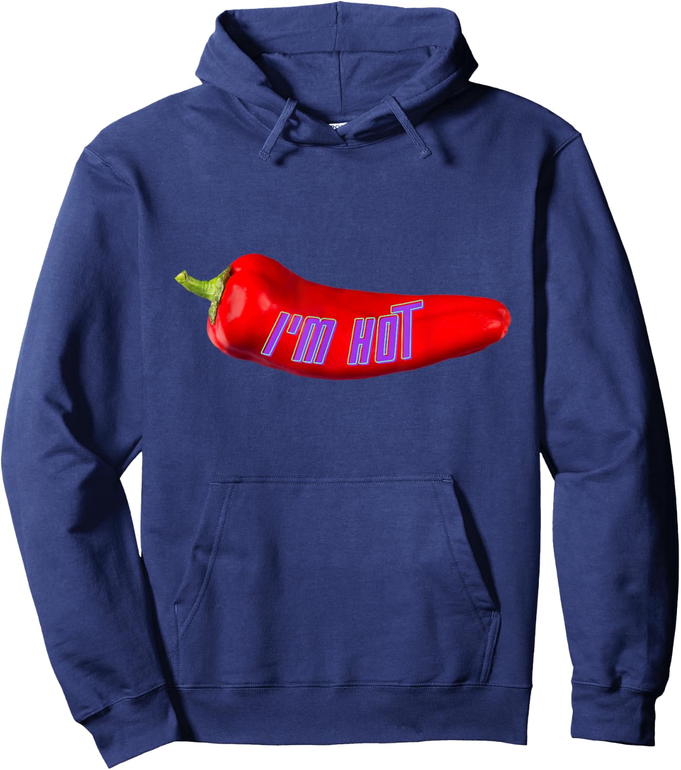 Funny I'm Hot Red Chilli Pepper For Mom Dad , Black, S Hoodie - Hoodie | Navy