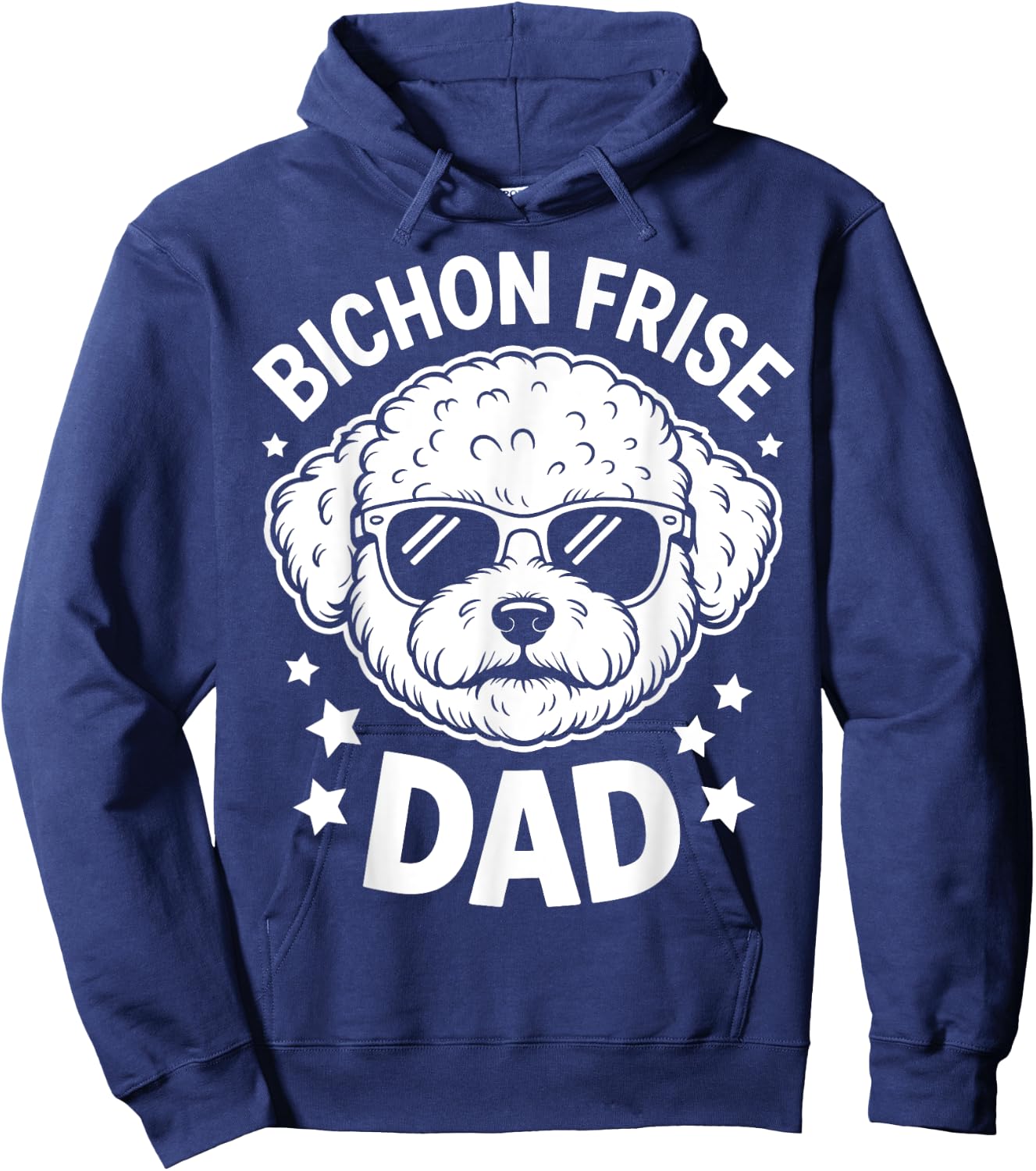 Bichon Frise Dad Funny Bichon Frise Hoodie - Hoodie | Navy