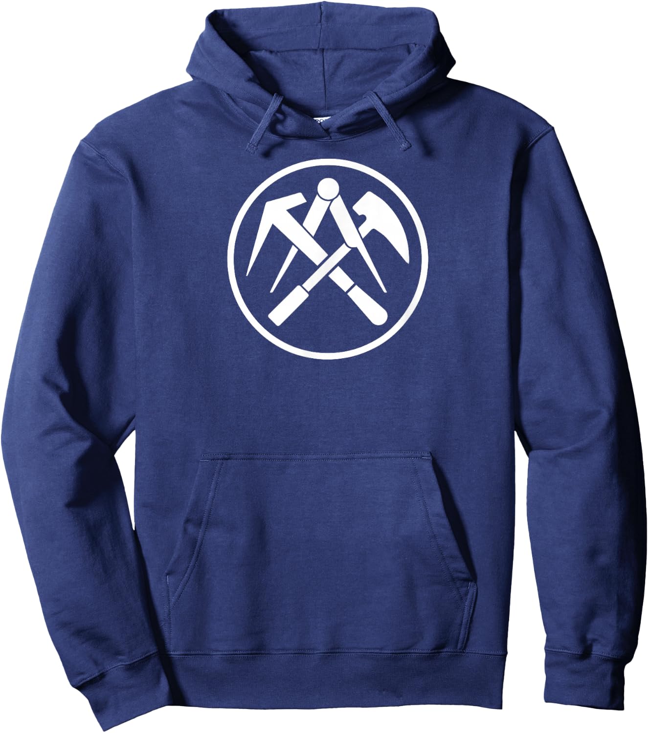 Roofing Sign I Roofer Master Motif for Guild , black Hoodie - Hoodie | Navy