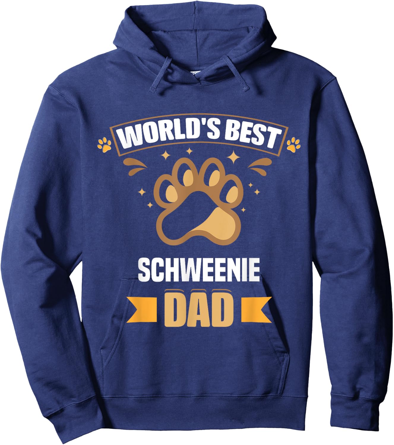 World's Best Schweenie Dad Mixed Breed Dog Owner Hoodie - Hoodie | Navy