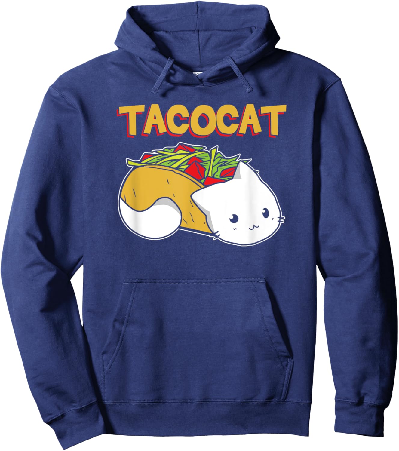 Tacocat Funny Palindrome Hoodie - Hoodie | Navy