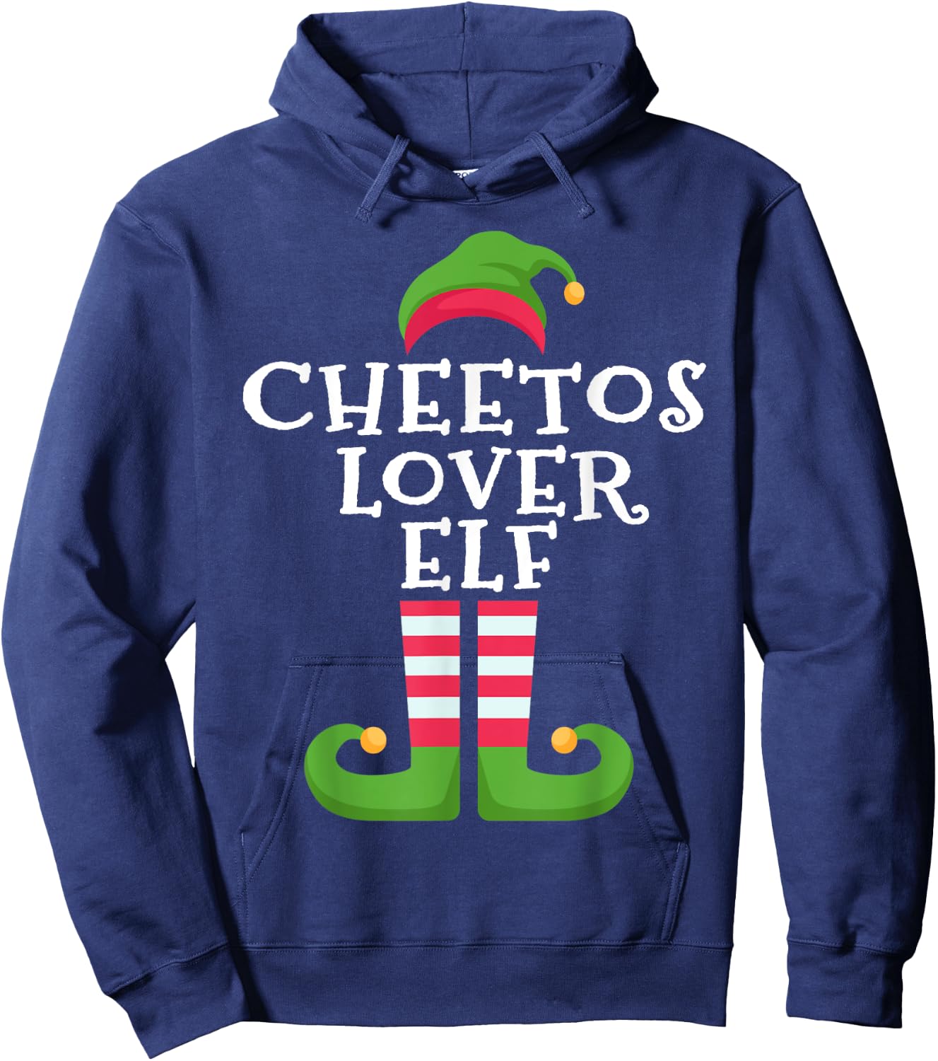 I'm The Cheetos Lover Elf Cheetos Lovers Christmas Pajama Hoodie - Hoodie | Navy
