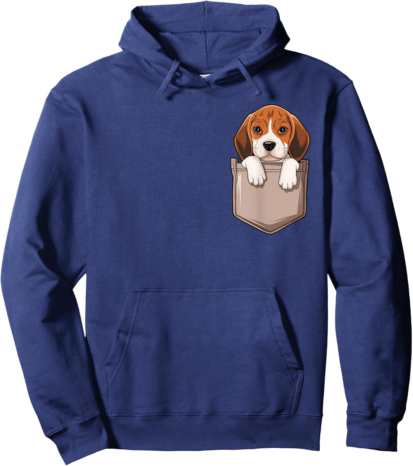Beagle Dog In The Pocket Cute Pocket Beagle Face Pet Lover Women Kids Hoodie - Hoodie | Navy