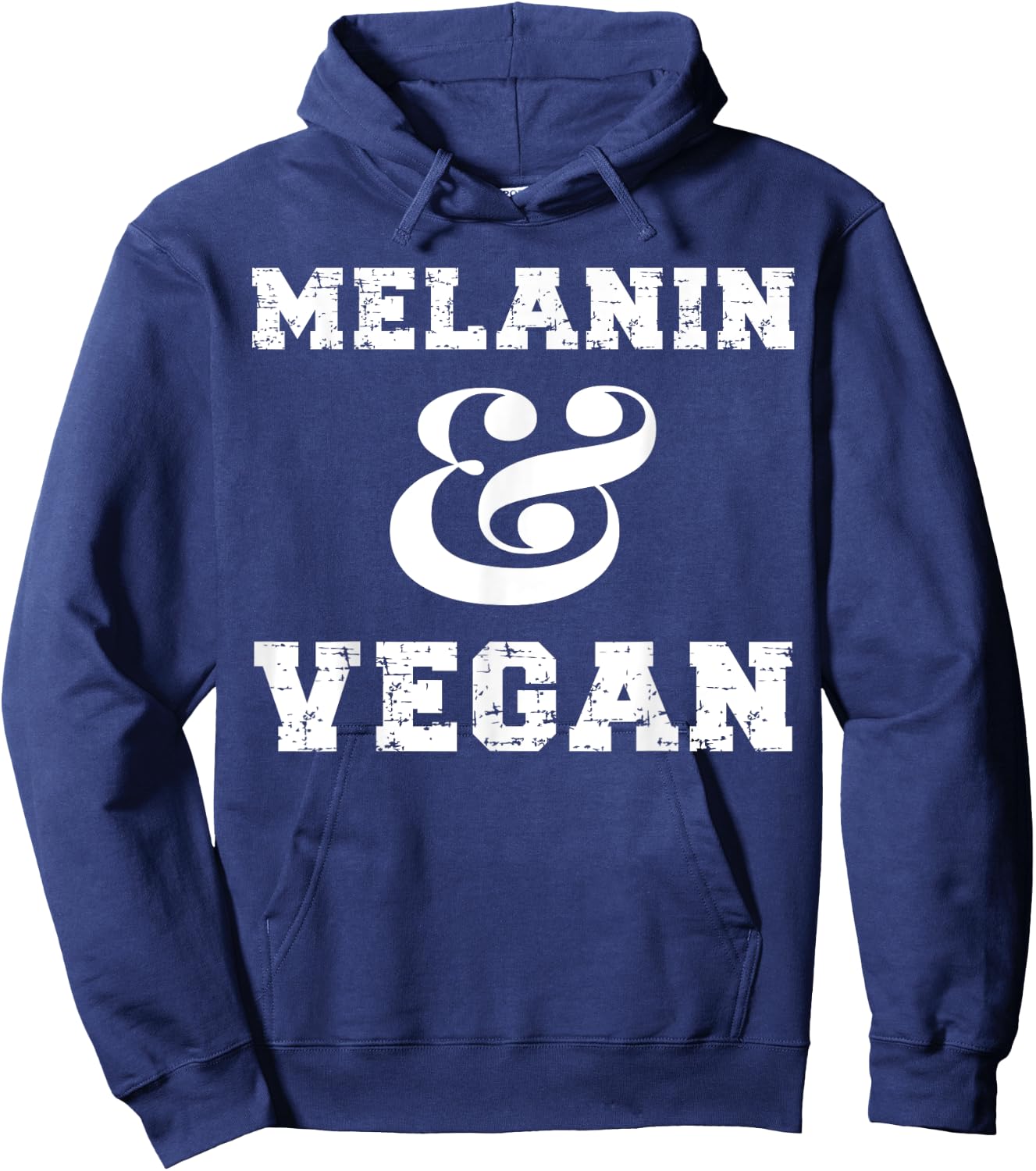Melanin And Vegan Black African American Vegan Women Hoodie - Hoodie | Navy