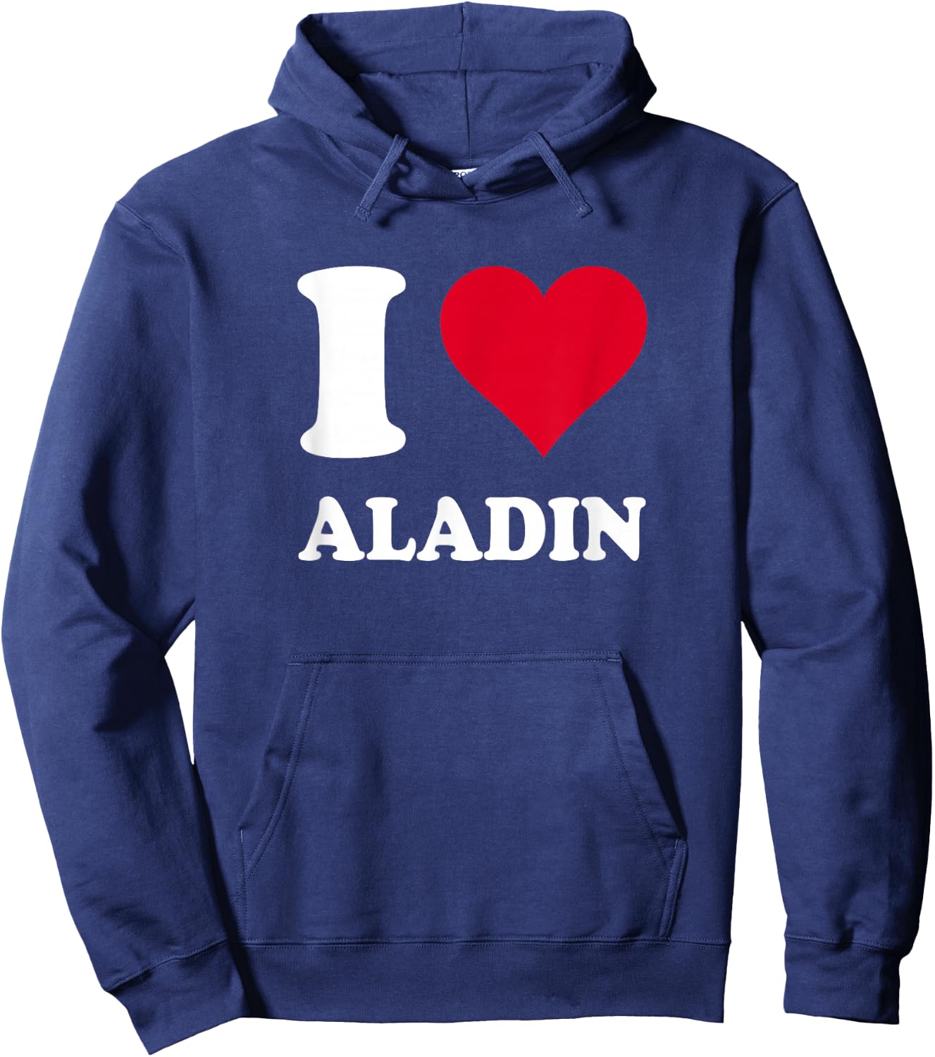Red Heart I Love Aladin , Black, S Hoodie - Hoodie | Navy