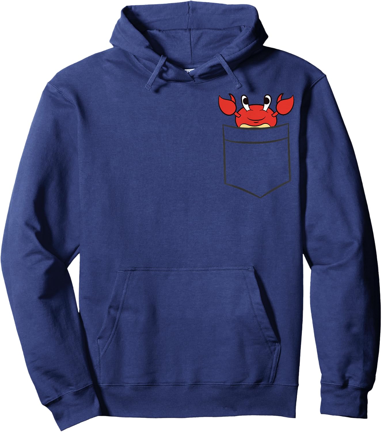 Crab In The Pocket Crustacean Cute Saltwater Crab Hoodie - Hoodie | Navy