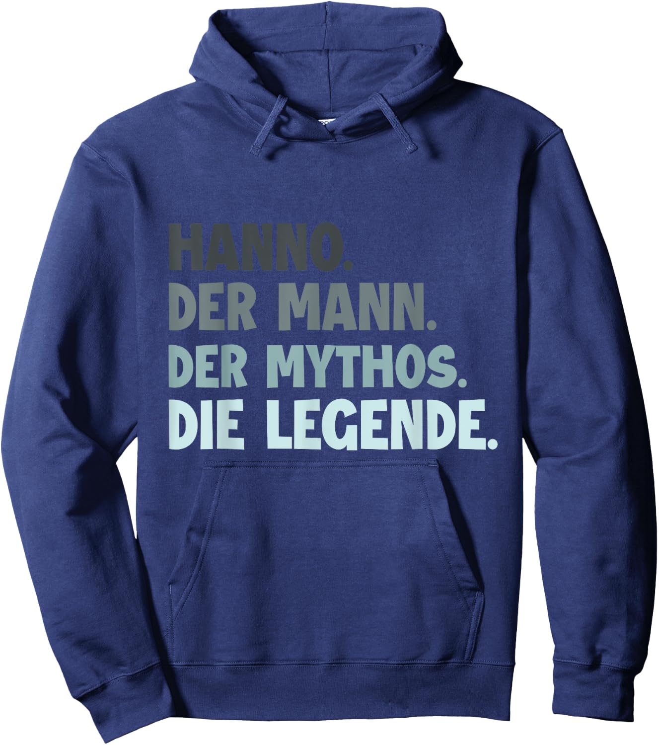Birthday Man Funny Saying First Name Hanno , black Hoodie - Hoodie | Navy