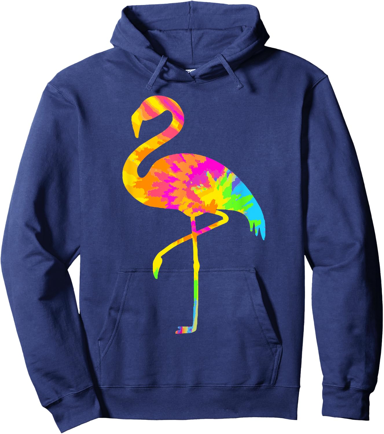 Flamingo Tie Dye Vintage Hippie Flamingo Lover Hoodie - Hoodie | Navy