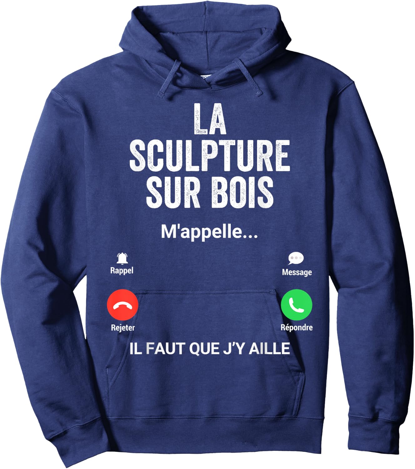 Wood Carving Me Calls Humor Wood Sculptor , Black, S Hoodie - Hoodie | Navy