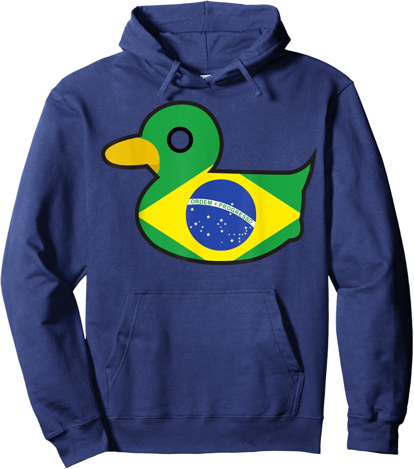 Funny Brazil Fans Duckie Duck Hoodie - Hoodie | Navy