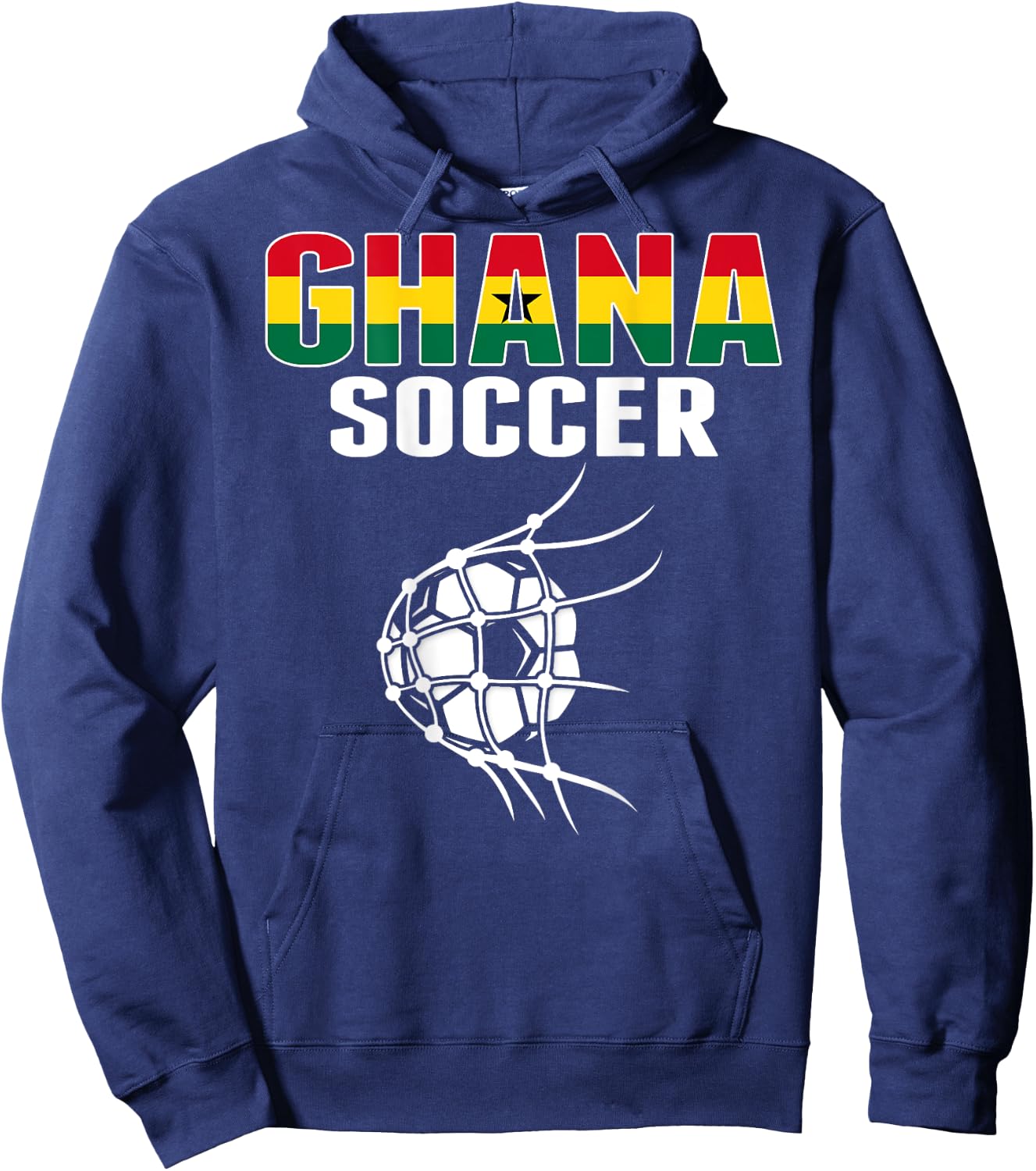 Proud Ghana Soccer Fans Jersey Support Ghanian Football Team Hoodie - Hoodie | Navy