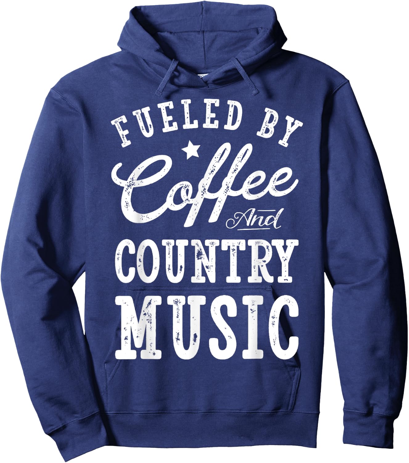 Fueled by Coffee and Country Music T shirt Men Women Gift Hoodie - Hoodie | Navy