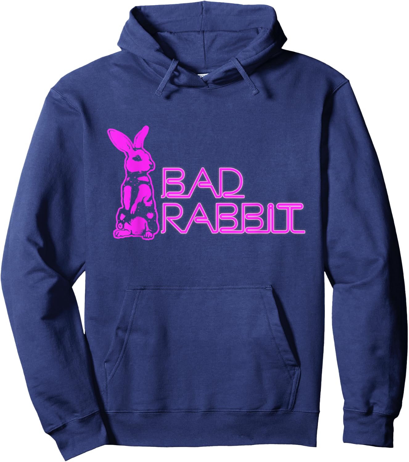 Bad Rabbit Bunny Bloody Hater Antisocial Horror Introverted Hoodie - Hoodie | Navy