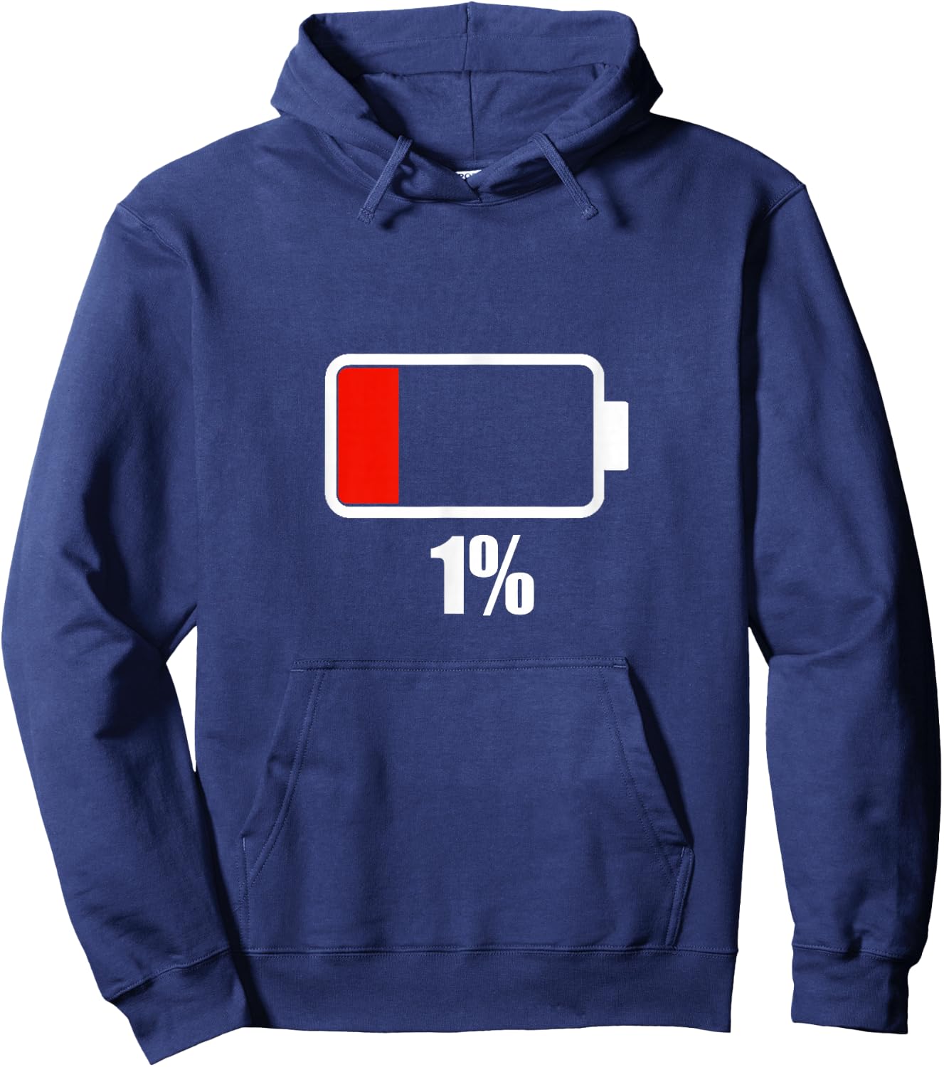 Battery [1% remaining] Battery Dead battery low Hoodie - Hoodie | Navy