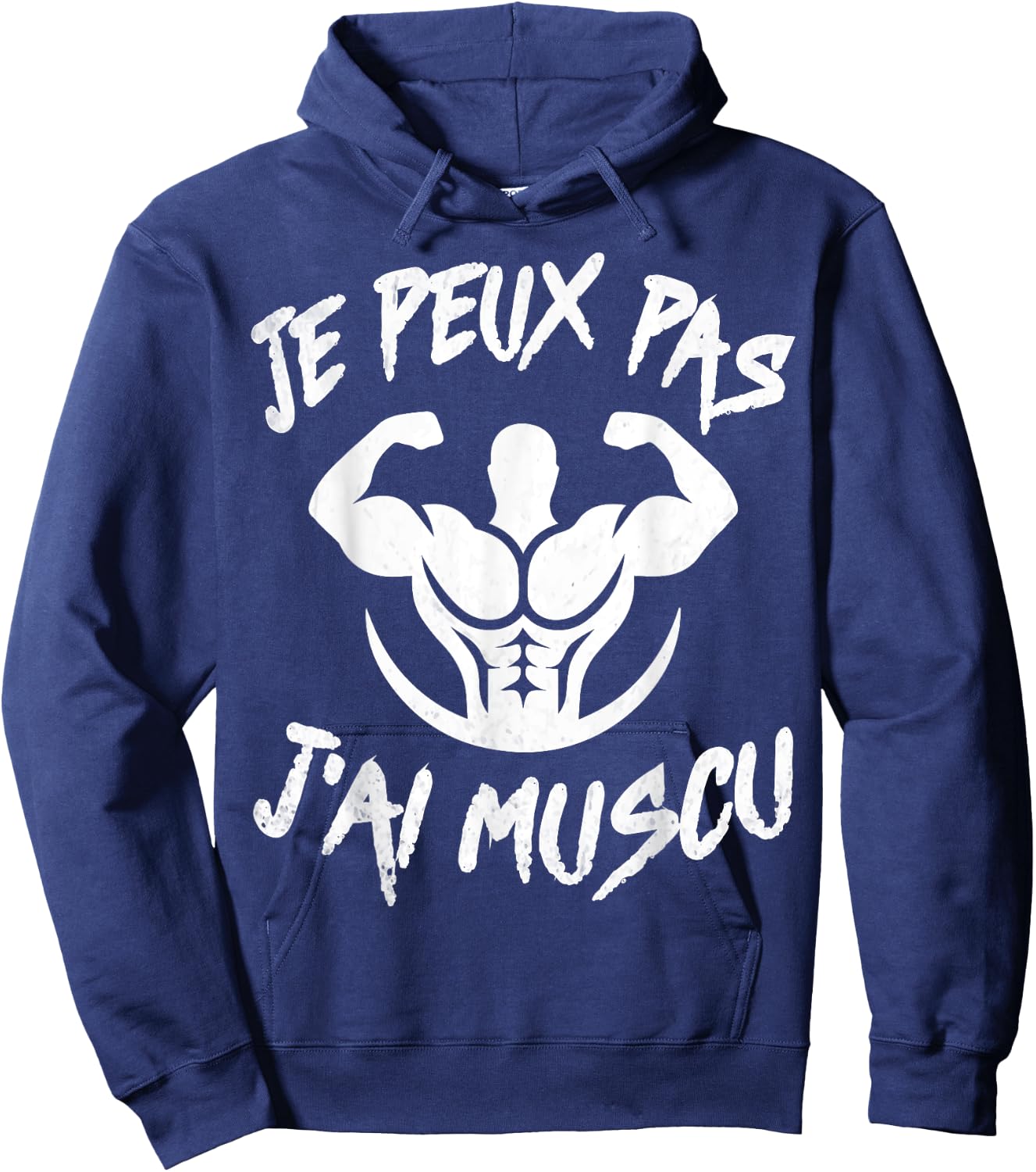 Je Peux Pas J'ai Muscu Bodybuilding Bodybuilding Gym Humour , Black, S Hoodie - Hoodie | Navy