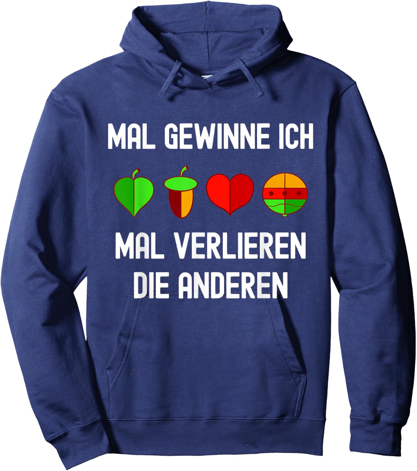 Schafkopf Kartenspiel Spielkarten Bayerischer Schafkopf Hoodie - Hoodie | Navy