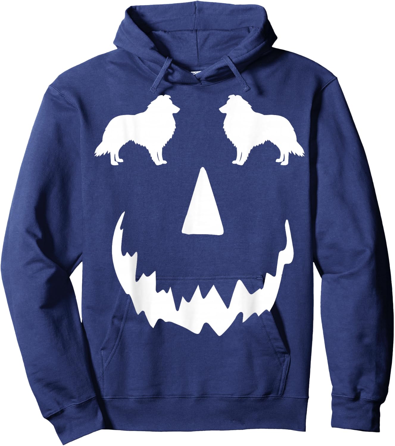 pumpkin Sheltie halloween, Shetland Sheepdog halloween Hoodie - Hoodie | Navy