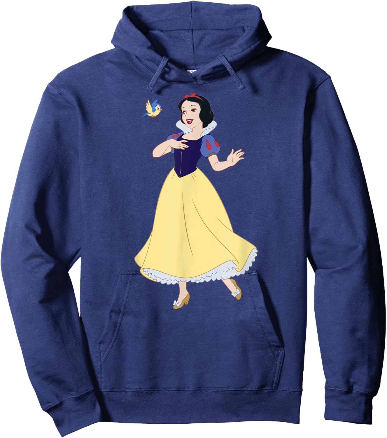 with Princess Snow White Singing Bird Design, blue Hoodie - Hoodie | Navy