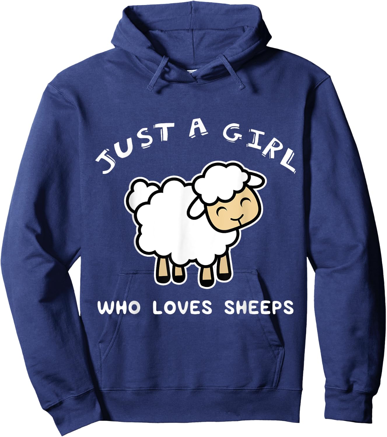 Just A Girl Who Loves Sheep Shirt, Sheep , Farm Shirt Hoodie - Hoodie | Navy