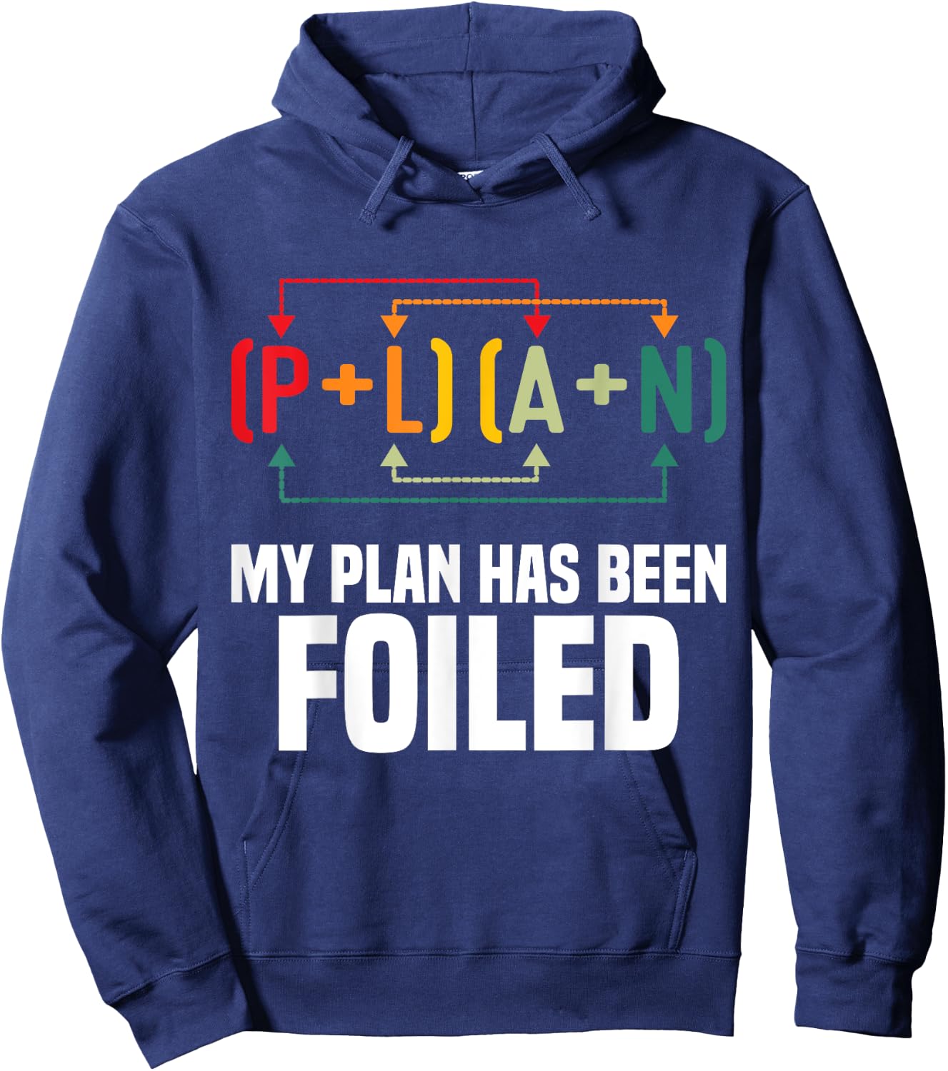 My Plan has been foiled Funny Mathematic Humor Women Hoodie - Hoodie | Navy