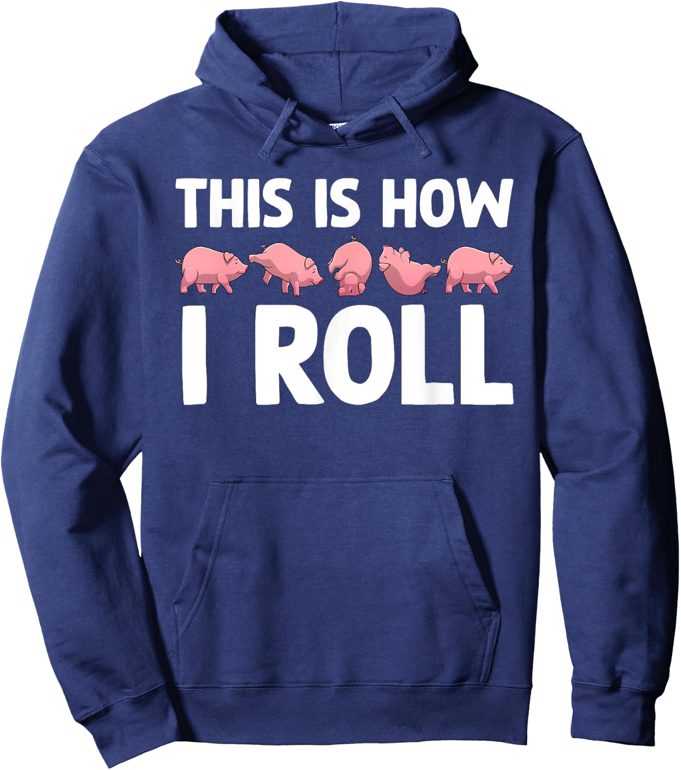 Funny Pig Design Women Farm Animal Piggy Pig Lover Hoodie - Hoodie | Navy