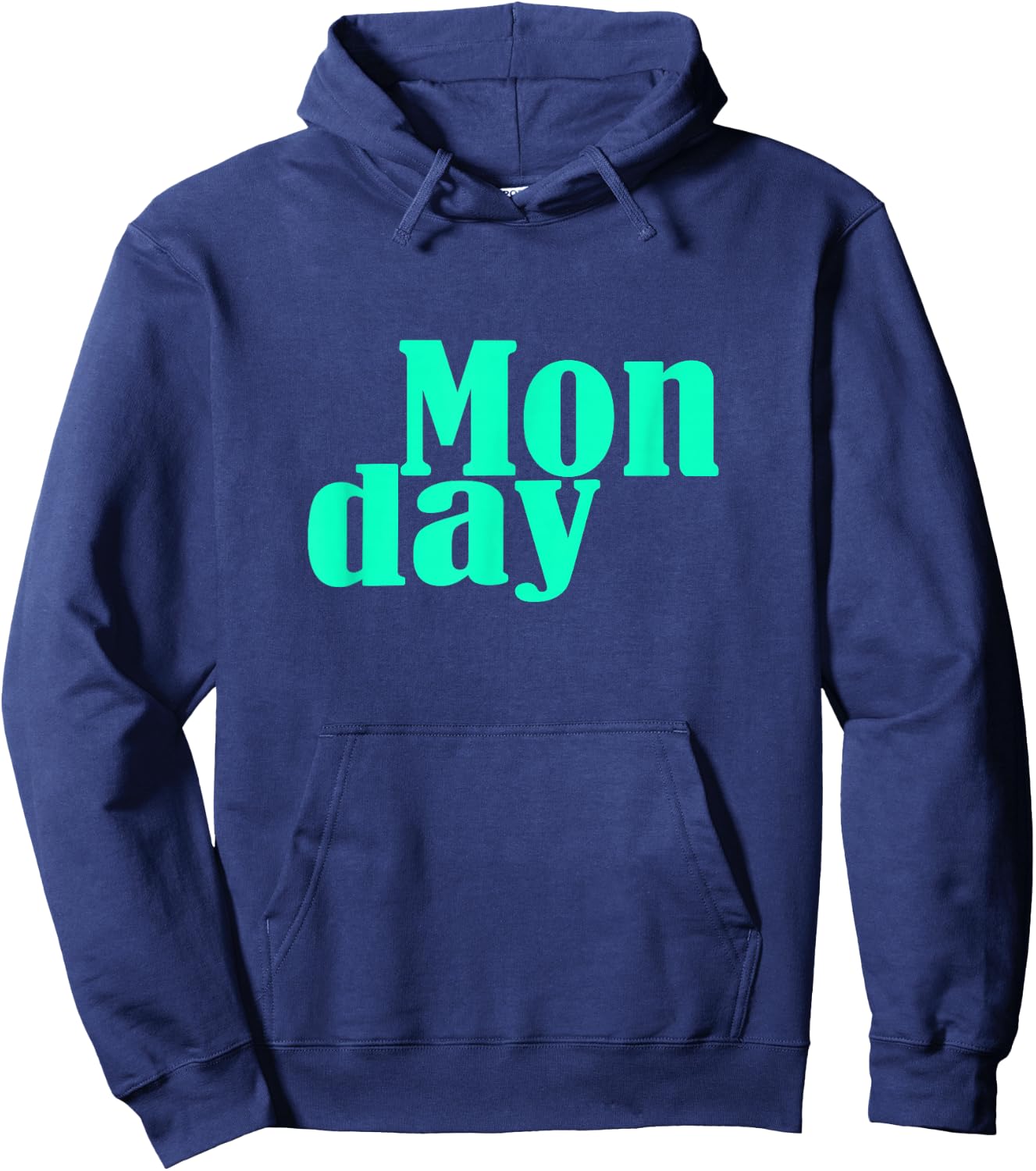 Teal Aqua Monday Days Of The Week Teal Aqua Graphic Hoodie - Hoodie | Navy