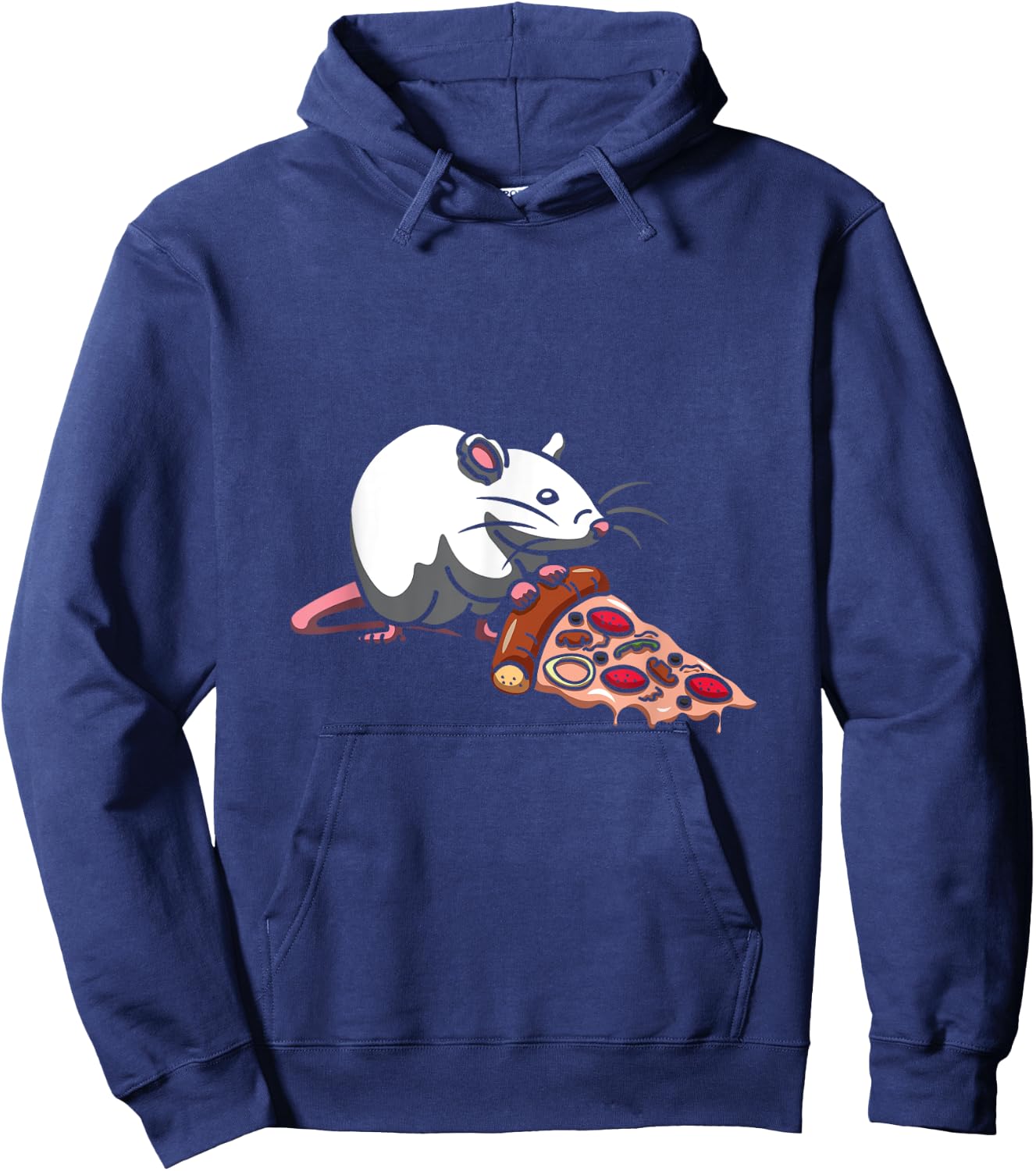 Mouse Rat Italian Dish Pizzetta Baker Foodie Pizza Hoodie - Hoodie | Navy