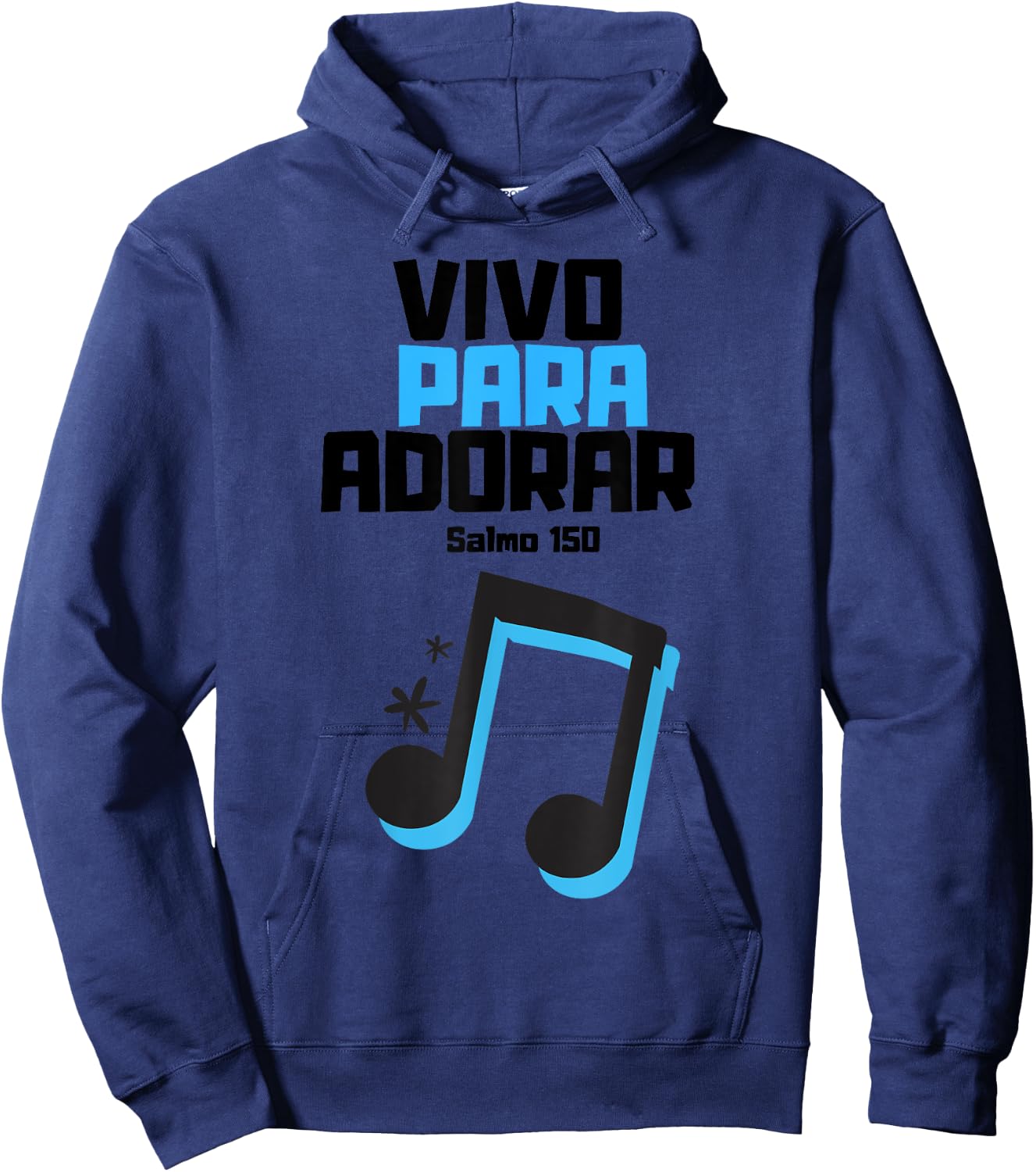 By Grace Christian -Adults Grey Modern Lace Christian Hoodie - Hoodie | Navy