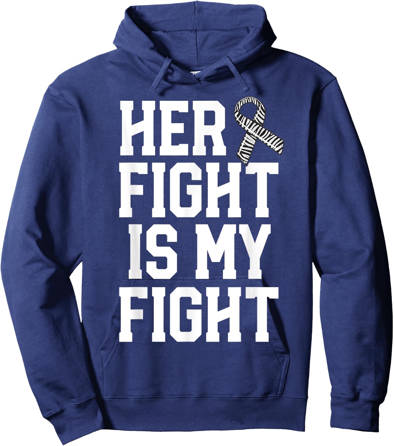 Her Fight Is My Fight Rare Disease Awareness Husband EDS Hoodie - Hoodie | Navy