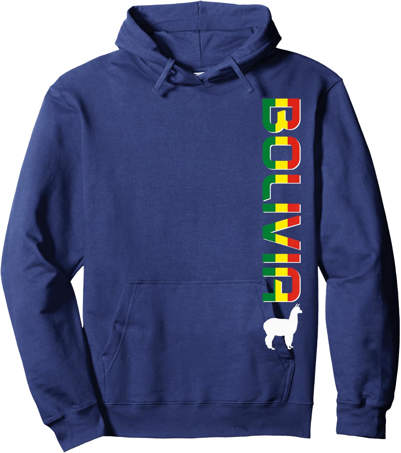 Bolivia Llama Alpaca Bolivian Flag Souvenir Vintage Hoodie - Hoodie | Navy