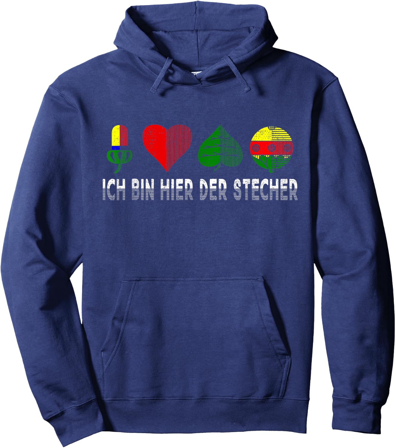 Playing Cards Family Table Bavarian Sheepheads Taroque Sheephead Hoodie - Hoodie | Navy
