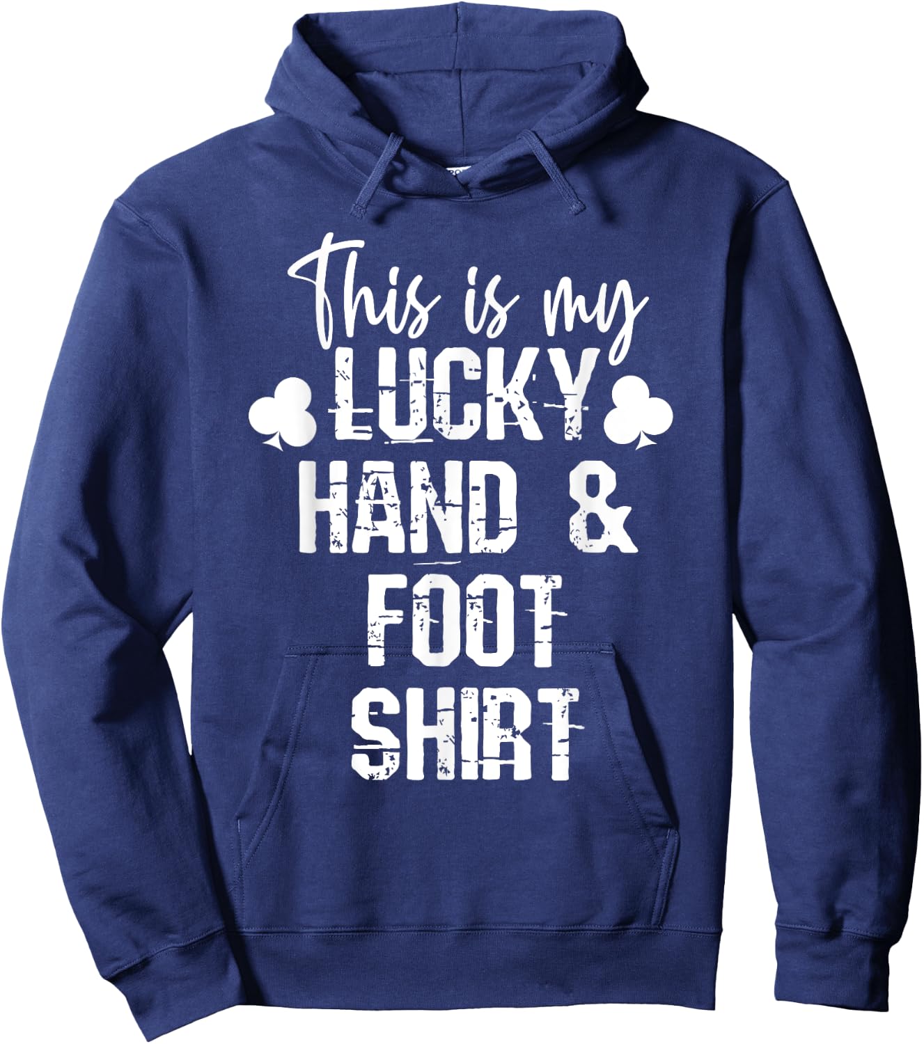 Hand and Foot Card Game Player Gift Funny Sharks Cards Hoodie - Hoodie | Navy