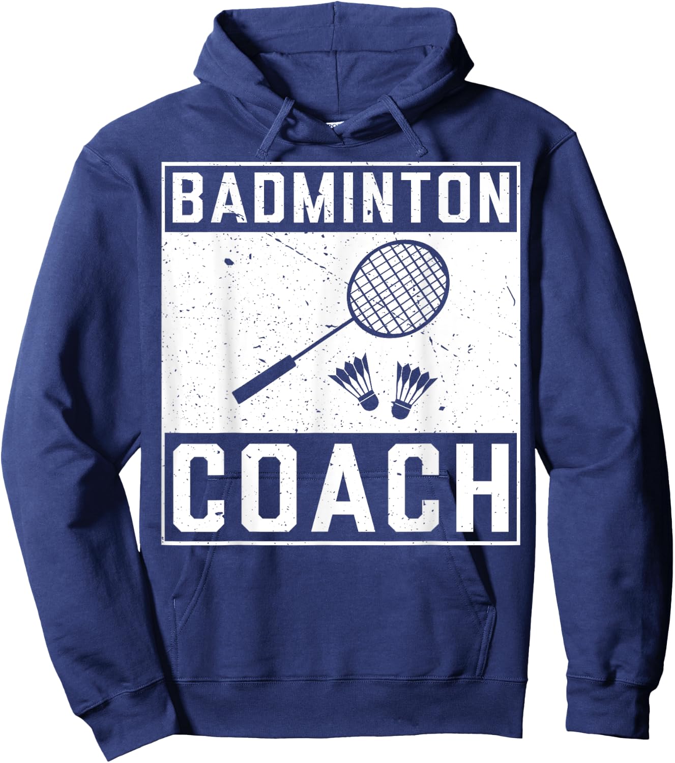 Funny Christmas Gift For Sports Amateur Badminton Coach Hoodie - Hoodie | Navy