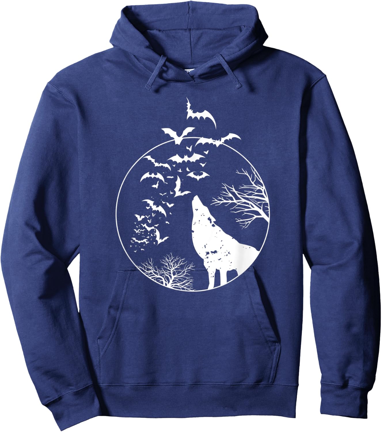 Scary bats werewolf wolf Halloween costume Hoodie - Hoodie | Navy