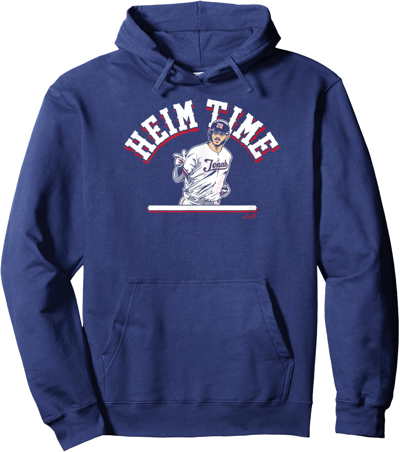 Jonah Heim Time - Texas Baseball Hoodie - Hoodie | Navy