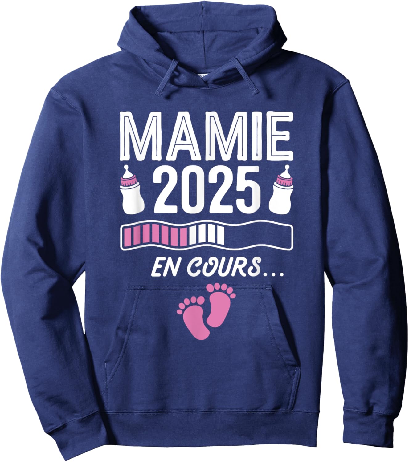 Granny In Progress 2025 Announcement Pregnancy Future Granny 2025 , Black, S Hoodie - Hoodie | Navy