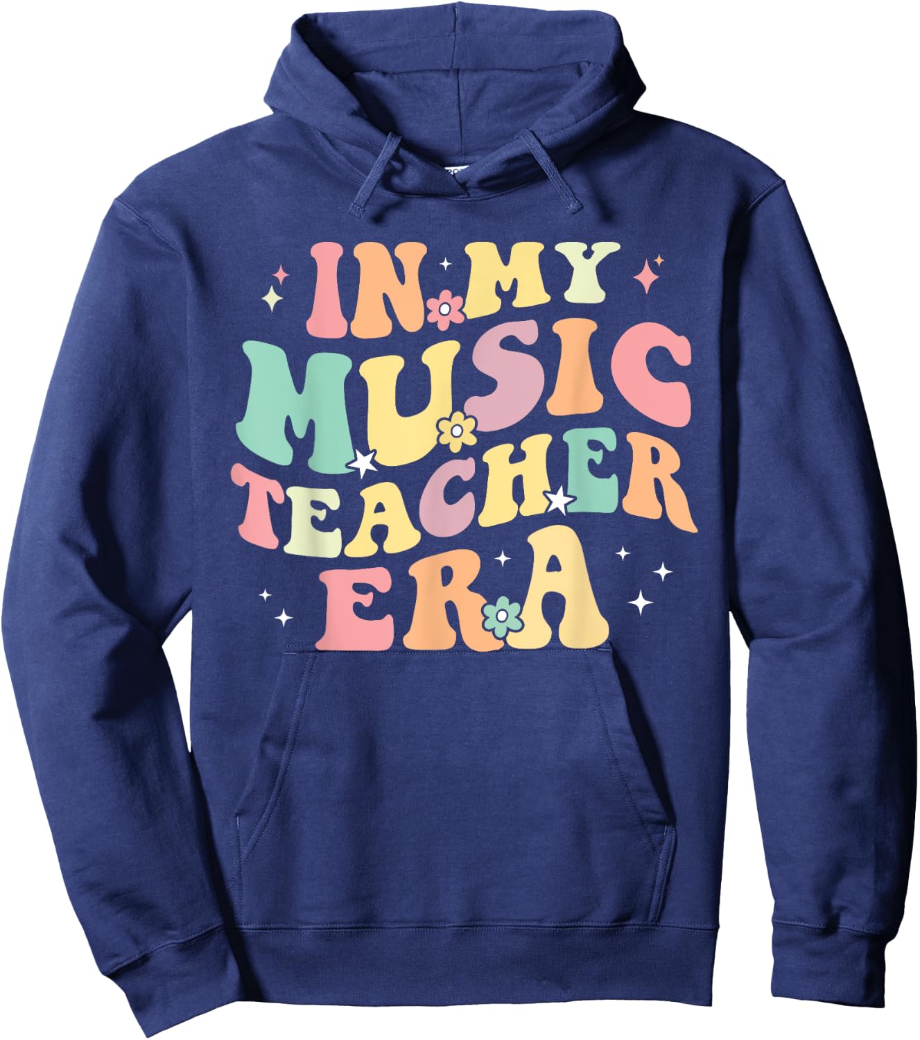 in My Music Teacher Era Retro Back to School Musician Band Men Women Hoodie - Hoodie | Navy