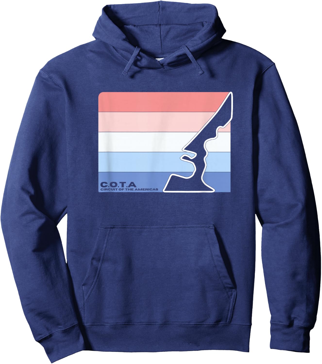 COTA USA Racetrack Map Layout Hoodie - Hoodie | Navy