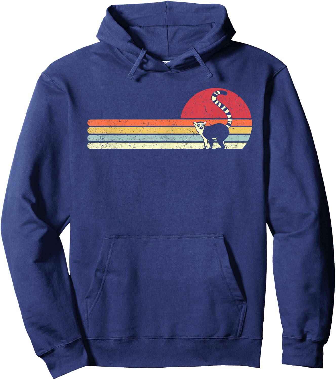 Lemur, Lemuren Vintage Shirt Hoodie - Hoodie | Navy