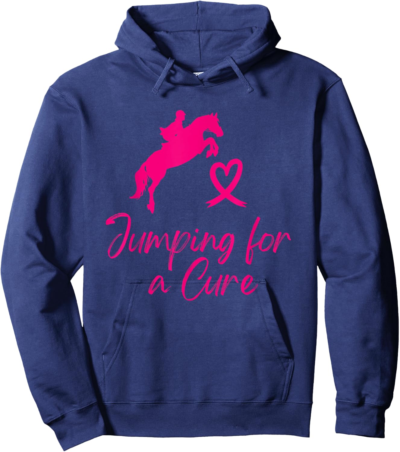 Willow Gate Breast Cancer Awareness - Women's Adults - Black - Small - Short Sleeve - Classic Fit - - Horse Themed - Breast Cancer Awareness Themed Original Stylish Hoodie - Hoodie | Navy