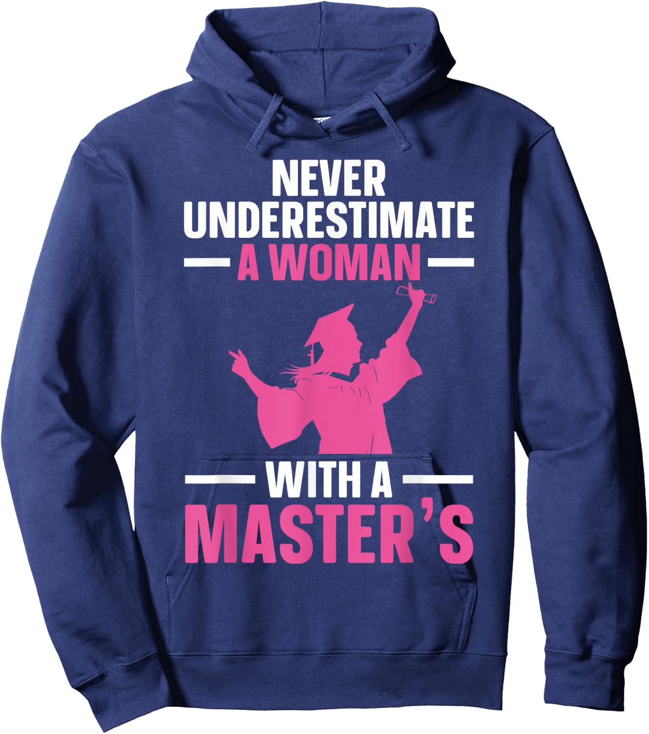 Masters Degree Graduation Art Girls Masters Degree Hoodie - Hoodie | Navy