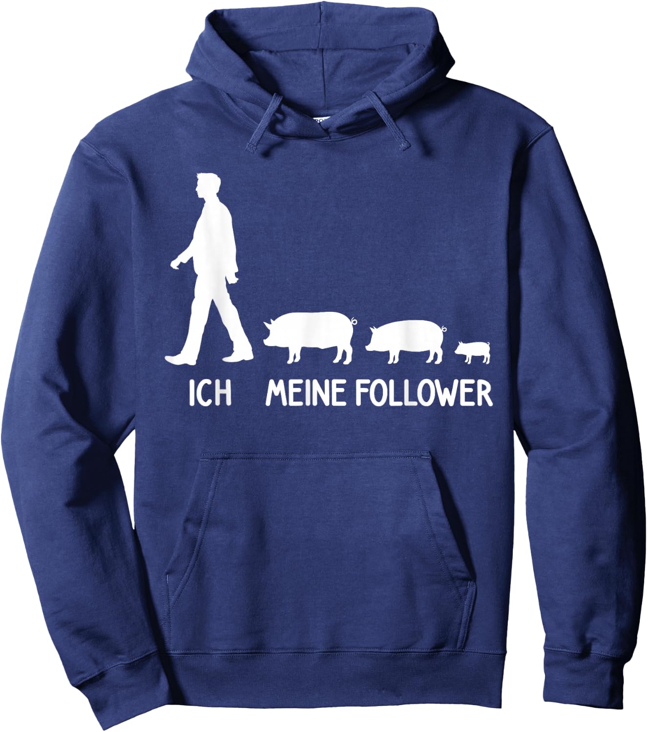 with German Text "Ich Meine Follower" (Ich Meine Follower), black, s Hoodie - Hoodie | Navy