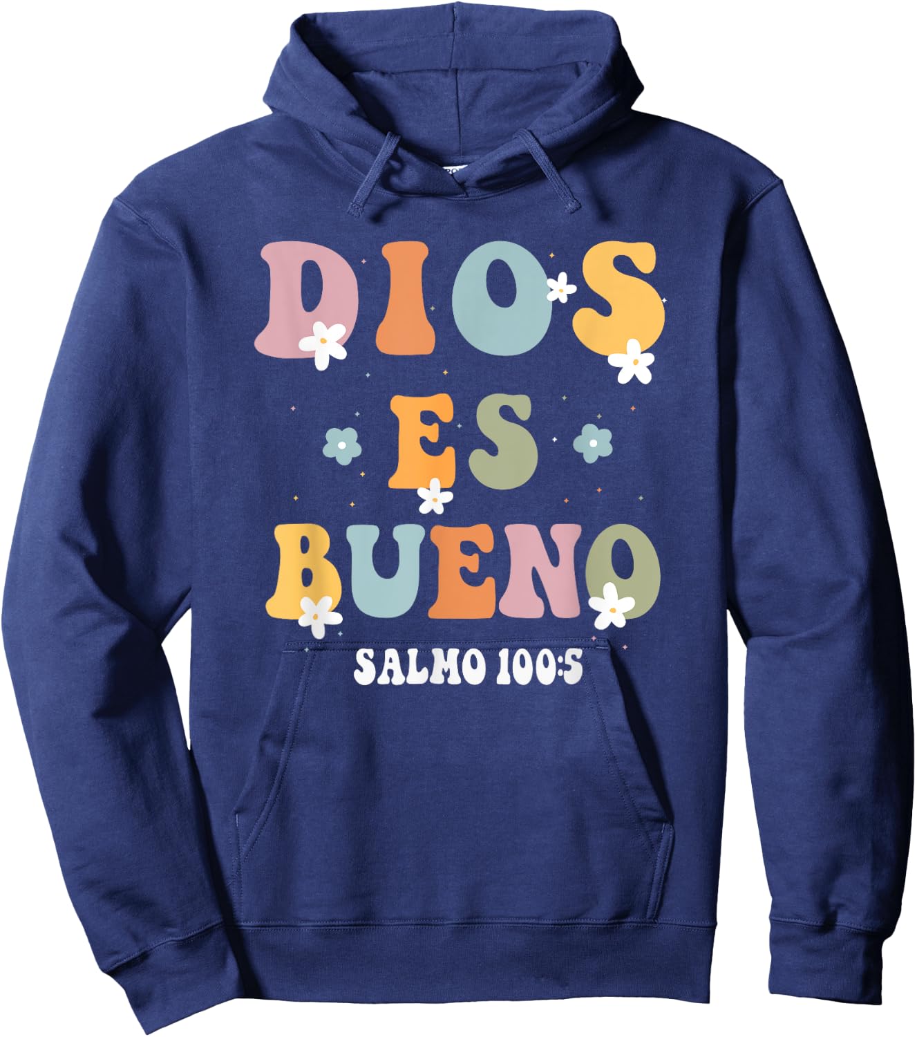 Dios Es Bueno Christian Spanish Girls Hoodie - Hoodie | Navy