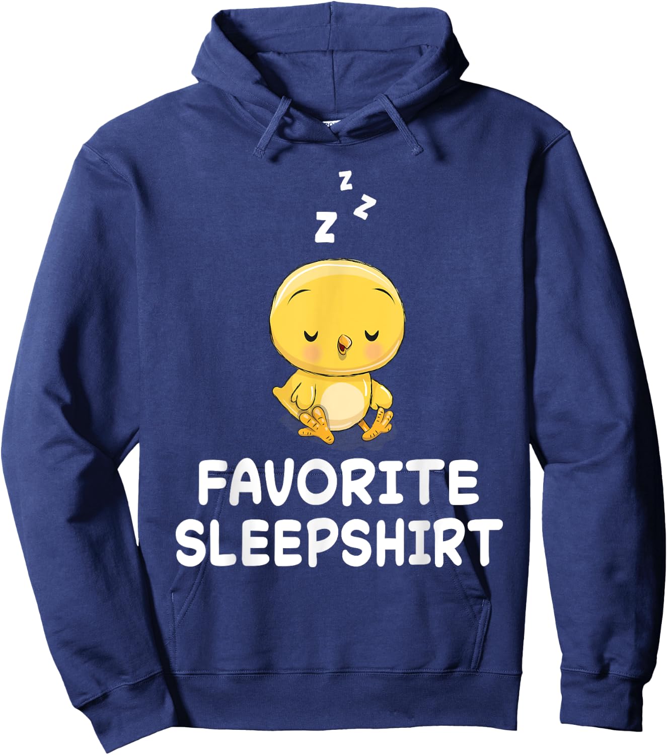 Chick Chicken Nap Sleeping Sleep Pajama Nightgown Hoodie - Hoodie | Navy