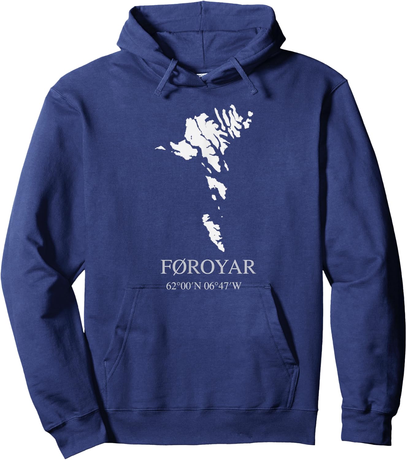 Faroe Islands Shirt - Faroe Islands Shirt With Map Hoodie - Hoodie | Navy