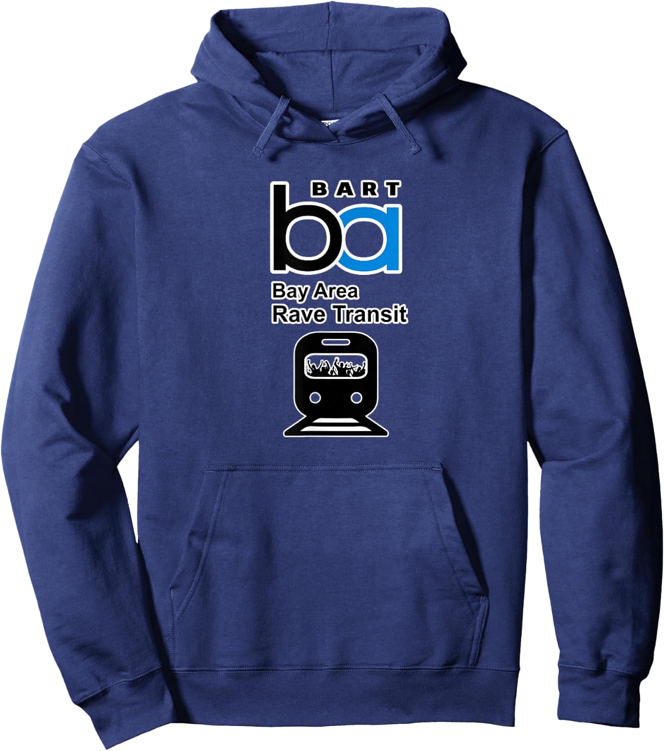 BART Bay Area Rave Transit. San Francisco DJ Design Hoodie - Hoodie | Navy
