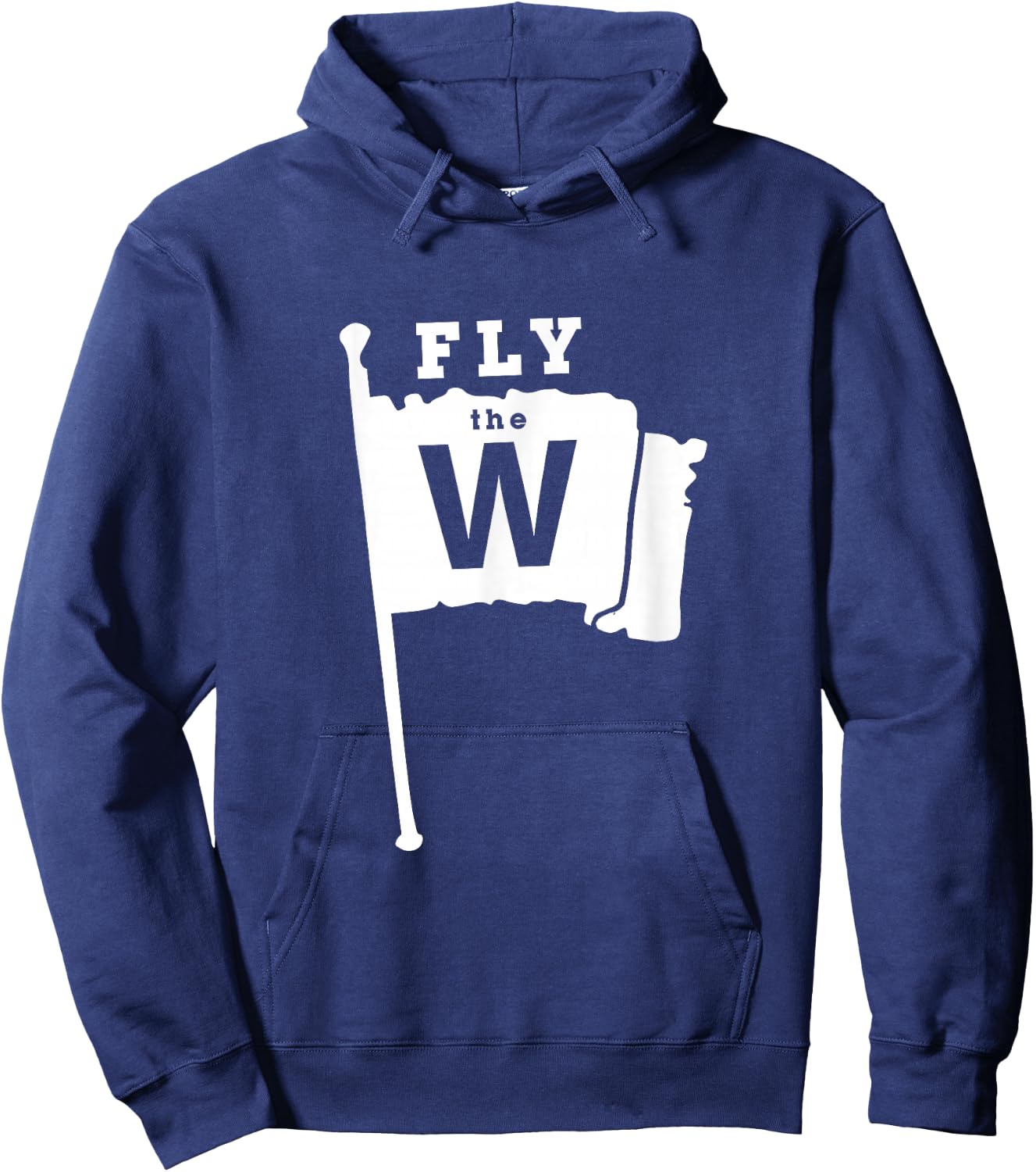 Fly The W Chicago Baseball Winning Flag Hoodie - Hoodie | Navy