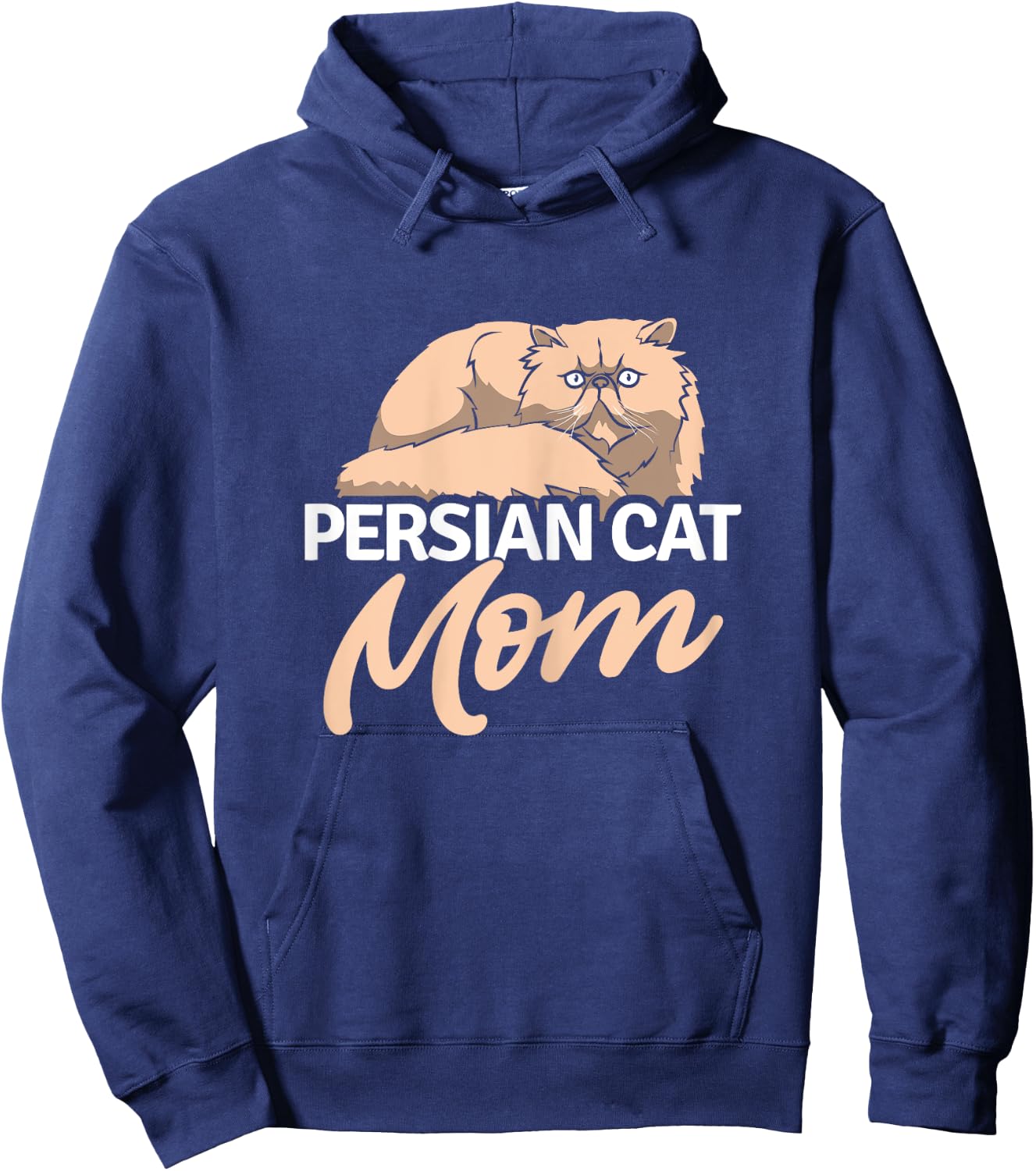 Persian Cat Mom Cat Kitten Kitty Cat Breed Animal Pet Hoodie - Hoodie | Navy